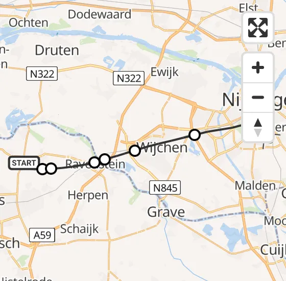 Vlucht Traumahelikopter PH-MAA van Berghem naar Radboud Universitair Medisch Centrum op dinsdag 10 september 2024 5:50