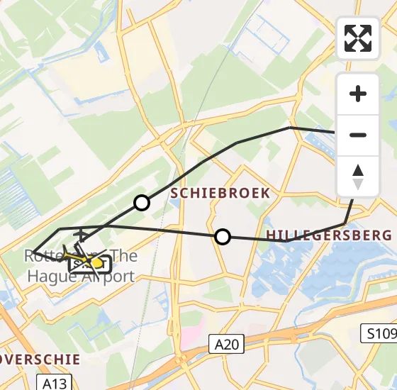 Vlucht Traumahelikopter PH-UMC van Rotterdam The Hague Airport naar Rotterdam The Hague Airport op dinsdag 10 september 2024 5:51