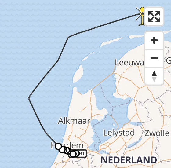 Vlucht Politiehelikopter PH-PXX van Schiphol naar  op dinsdag 10 september 2024 9:11