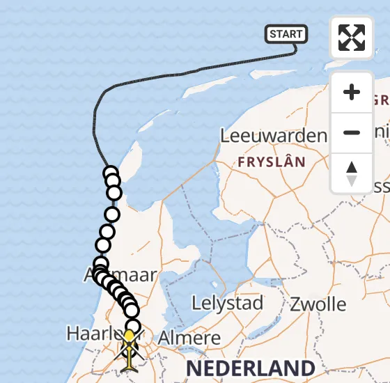 Vlucht Politiehelikopter PH-PXX van  naar Schiphol op dinsdag 10 september 2024 10:10