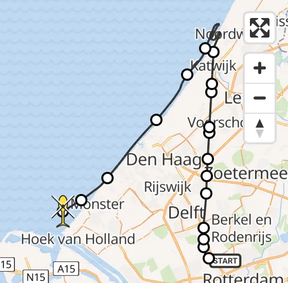 Vlucht Kustwachthelikopter PH-SAR van Rotterdam The Hague Airport naar  op dinsdag 10 september 2024 11:23