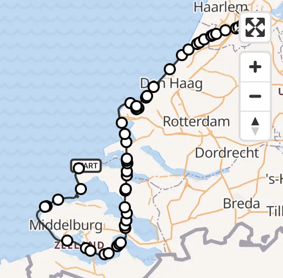 Vlucht Politiehelikopter PH-PXX van Renesse naar Schiphol op dinsdag 10 september 2024 12:52