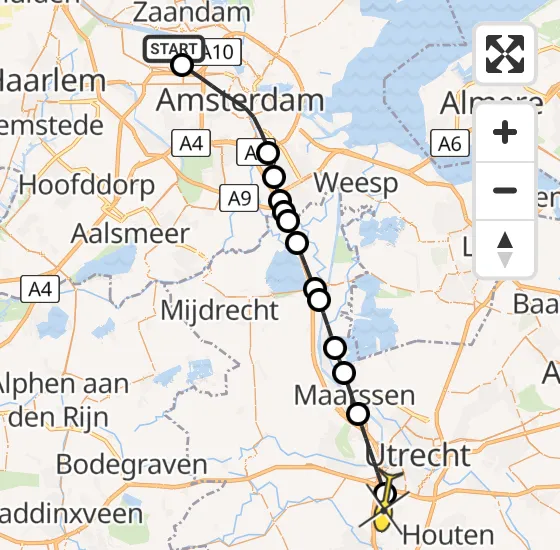 Vlucht Traumahelikopter PH-LLN van Amsterdam Heliport naar Nieuwegein op woensdag 11 september 2024 8:15