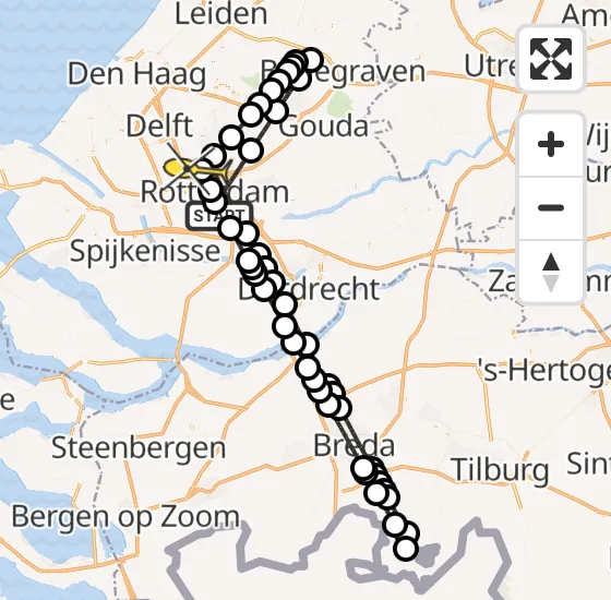 Vlucht Traumahelikopter PH-UMC van Rotterdam naar Rotterdam The Hague Airport op woensdag 11 september 2024 8:25