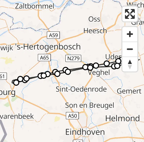 Vlucht Traumahelikopter PH-MAA van Vliegbasis Volkel naar Vliegbasis Volkel op woensdag 11 september 2024 9:47