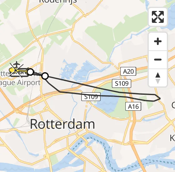 Vlucht Traumahelikopter PH-UMC van Rotterdam The Hague Airport naar Rotterdam The Hague Airport op woensdag 11 september 2024 11:53