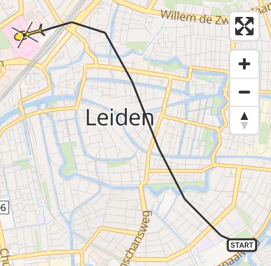 Vlucht Traumahelikopter PH-UMC van Leiden naar Leiden op woensdag 11 september 2024 13:43