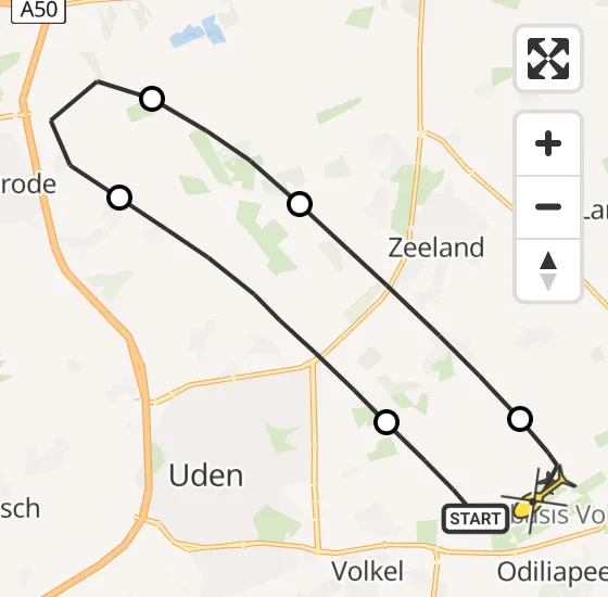 Vlucht Traumahelikopter PH-MAA van Vliegbasis Volkel naar Vliegbasis Volkel op woensdag 11 september 2024 19:10