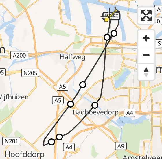 Vlucht Traumahelikopter PH-LLN van Amsterdam Heliport naar Amsterdam Heliport op woensdag 11 september 2024 20:07