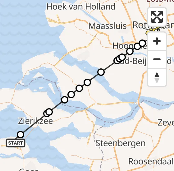 Vlucht Traumahelikopter PH-UMC van Colijnsplaat naar Erasmus MC op woensdag 11 september 2024 20:53