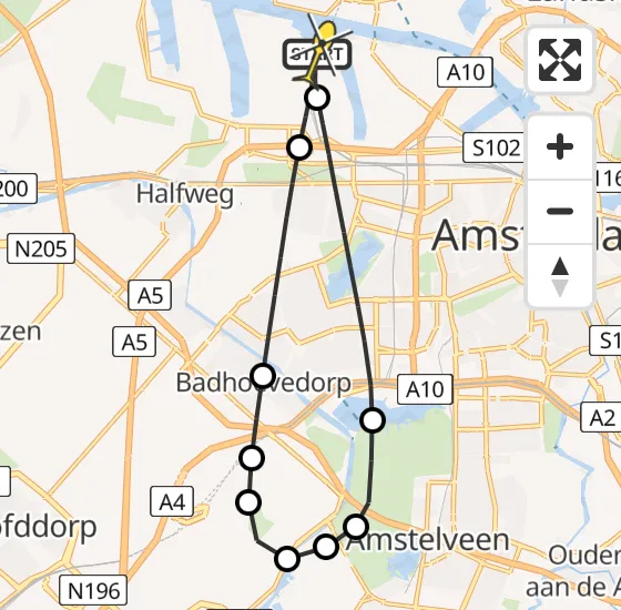 Vlucht Traumahelikopter PH-LLN van Amsterdam Heliport naar Amsterdam Heliport op woensdag 11 september 2024 21:16