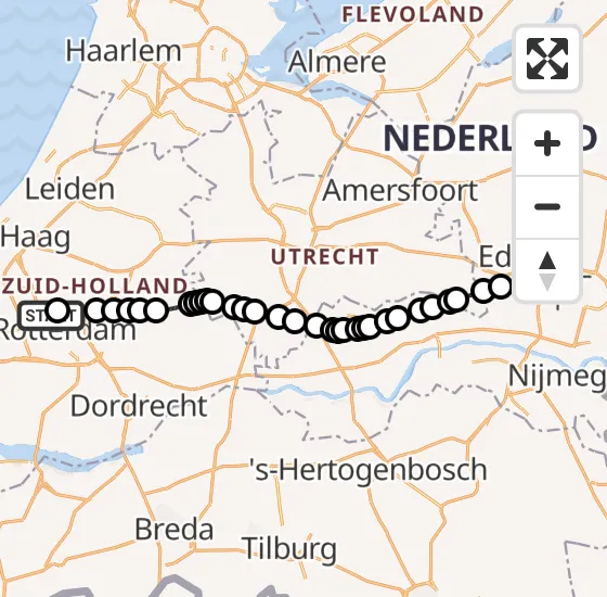 Vlucht Traumahelikopter PH-UMC van Rotterdam The Hague Airport naar Ede op donderdag 12 september 2024 0:07