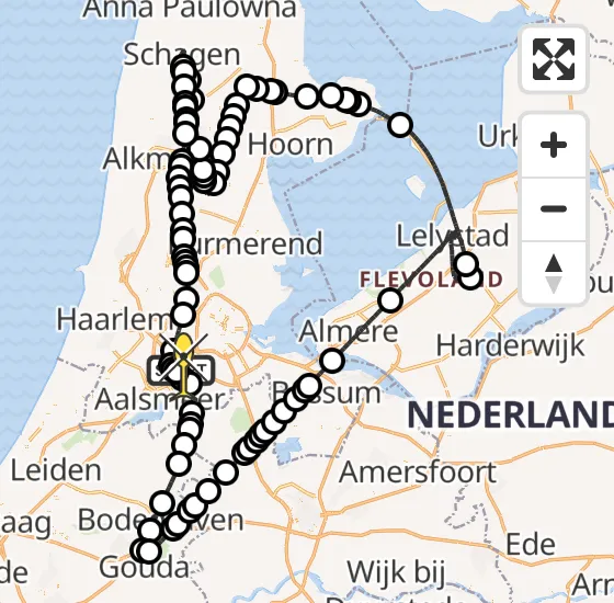 Vlucht Politiehelikopter PH-PXD van Schiphol naar Schiphol op donderdag 12 september 2024 10:00