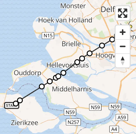 Vlucht Traumahelikopter PH-UMC van Kerkwerve naar Rotterdam The Hague Airport op donderdag 12 september 2024 10:41