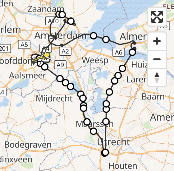 Vlucht Politiehelikopter PH-PXD van Schiphol naar Schiphol op donderdag 12 september 2024 16:32