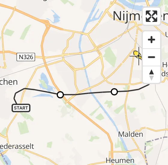 Vlucht Traumahelikopter PH-DOC van Wijchen naar Radboud Universitair Medisch Centrum op vrijdag 13 september 2024 4:02