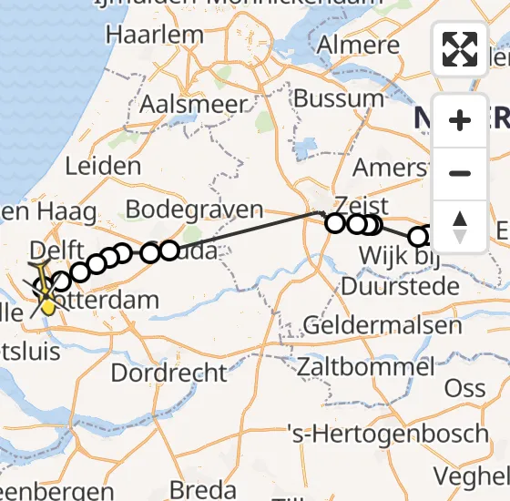 Vlucht Politiehelikopter PH-PXE van Overberg naar Schipluiden op vrijdag 13 september 2024 13:06