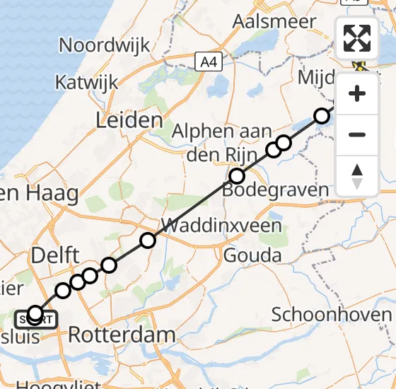 Vlucht Politiehelikopter PH-PXE van Schipluiden naar Vinkeveen op vrijdag 13 september 2024 13:37