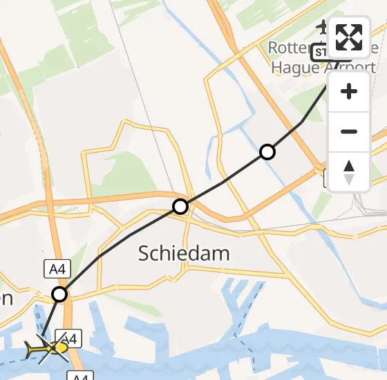 Vlucht Traumahelikopter PH-UMC van Rotterdam The Hague Airport naar Vlaardingen op vrijdag 13 september 2024 13:47