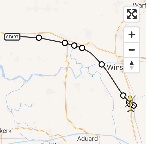 Vlucht Traumahelikopter PH-TTR van Ulrum naar Sauwerd op vrijdag 13 september 2024 15:13