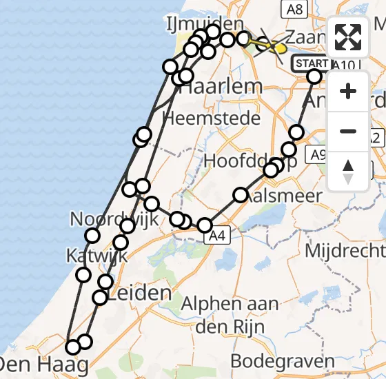 Vlucht Traumahelikopter PH-LLN van Amsterdam Heliport naar Assendelft op vrijdag 13 september 2024 15:24