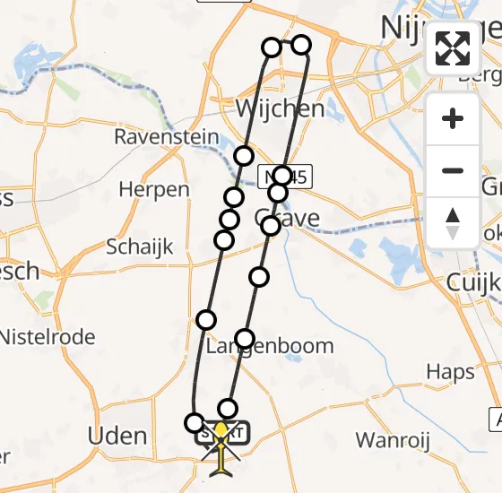 Vlucht Traumahelikopter PH-DOC van Vliegbasis Volkel naar Vliegbasis Volkel op vrijdag 13 september 2024 16:38