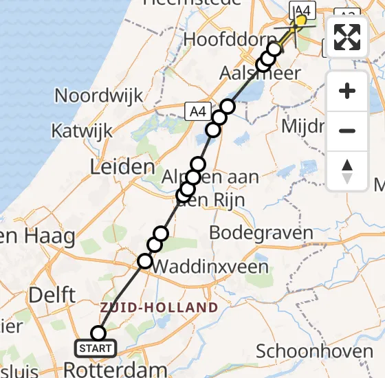 Vlucht Politiehelikopter PH-PXC van Rotterdam The Hague Airport naar Schiphol op vrijdag 13 september 2024 17:17