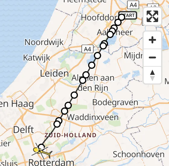 Vlucht Politiehelikopter PH-PXC van Schiphol naar Rotterdam The Hague Airport op vrijdag 13 september 2024 18:32