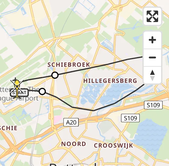 Vlucht Traumahelikopter PH-UMC van Rotterdam The Hague Airport naar Rotterdam The Hague Airport op vrijdag 13 september 2024 19:01