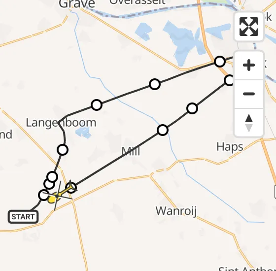 Vlucht Traumahelikopter PH-MAA van Vliegbasis Volkel naar Odiliapeel op vrijdag 13 september 2024 19:24