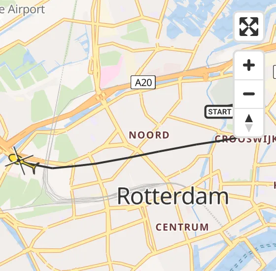 Vlucht Politiehelikopter PH-PXB van Rotterdam naar Rotterdam op vrijdag 13 september 2024 21:28