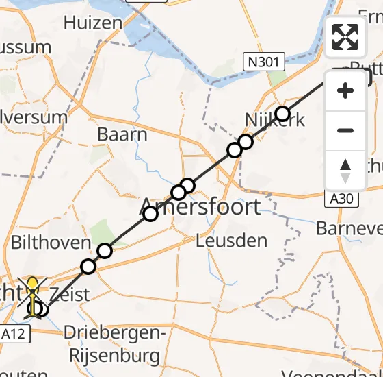 Vlucht Traumahelikopter PH-DOC van Putten naar Universitair Medisch Centrum Utrecht op zaterdag 14 september 2024 3:53