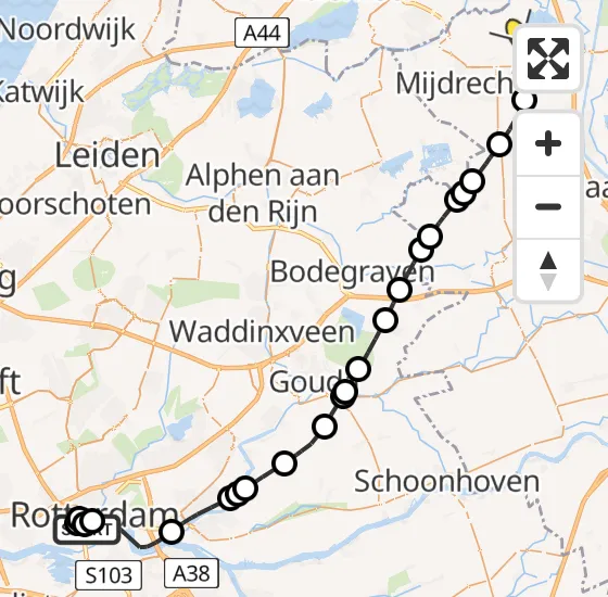 Vlucht Politiehelikopter PH-PXE van Erasmus MC naar Vinkeveen op zaterdag 14 september 2024 9:48