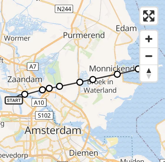 Vlucht Traumahelikopter PH-LLN van Amsterdam Heliport naar Marken op zaterdag 14 september 2024 11:46