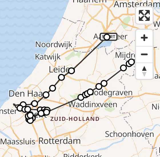 Vlucht Politiehelikopter PH-PXE van Aalsmeerderbrug naar Vinkeveen op zaterdag 14 september 2024 12:08