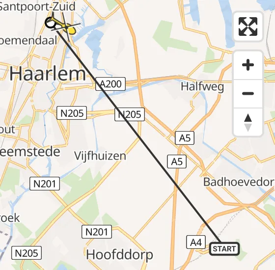 Vlucht Politiehelikopter PH-PXE van Luchthaven Schiphol naar Haarlem op zaterdag 14 september 2024 15:46