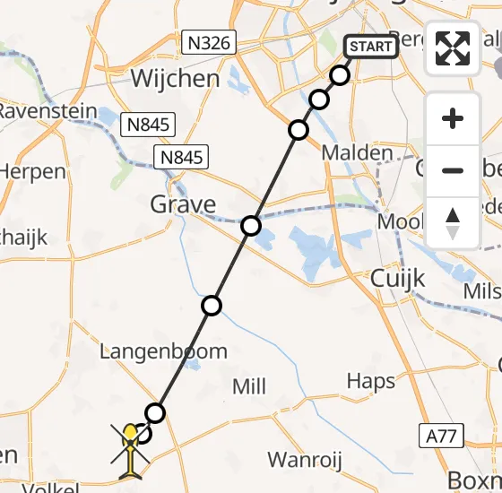 Vlucht Traumahelikopter PH-DOC van Radboud Universitair Medisch Centrum naar Vliegbasis Volkel op zaterdag 14 september 2024 15:57