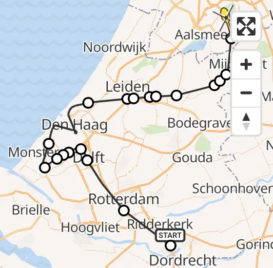 Vlucht Politiehelikopter PH-PXB van Ridderkerk naar Amstelveen op zaterdag 14 september 2024 16:14