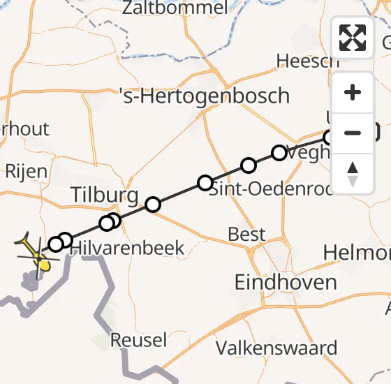 Vlucht Traumahelikopter PH-DOC van Uden naar Alphen op zaterdag 14 september 2024 16:21