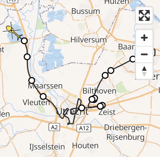 Vlucht Politiehelikopter PH-PXE van Hoogland naar Vinkeveen op zaterdag 14 september 2024 16:46