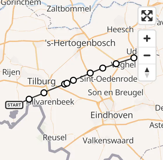 Vlucht Traumahelikopter PH-DOC van Alphen naar Vliegbasis Volkel op zaterdag 14 september 2024 17:16