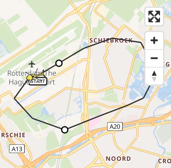 Vlucht Traumahelikopter PH-MAA van Rotterdam The Hague Airport naar Rotterdam The Hague Airport op zaterdag 14 september 2024 17:44