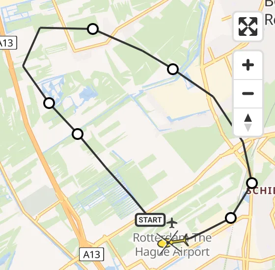 Vlucht Traumahelikopter PH-MAA van Rotterdam The Hague Airport naar Rotterdam The Hague Airport op zaterdag 14 september 2024 19:27