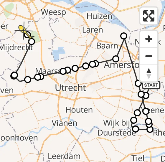 Vlucht Politiehelikopter PH-PXB van Scherpenzeel naar Waverveen op zaterdag 14 september 2024 20:32