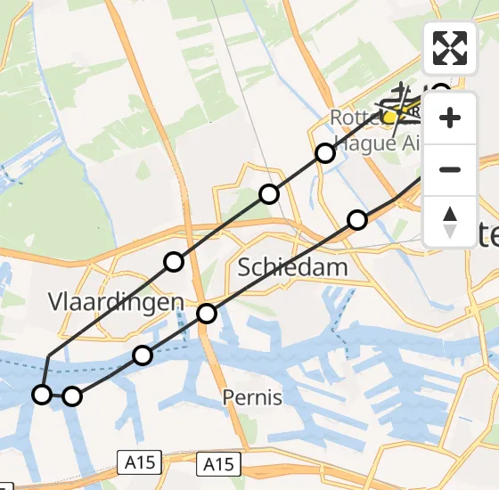 Vlucht Traumahelikopter PH-MAA van Rotterdam The Hague Airport naar Rotterdam The Hague Airport op zondag 15 september 2024 8:47