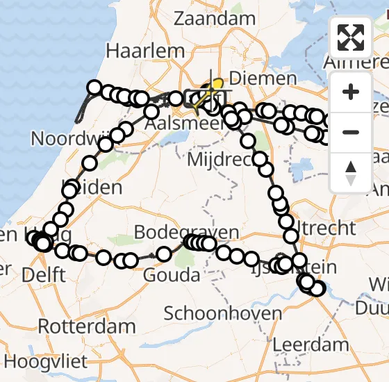 Vlucht Politiehelikopter PH-PXX van Schiphol naar Schiphol op zondag 15 september 2024 12:21