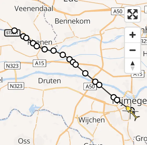 Vlucht Traumahelikopter PH-DOC van Ingen naar Radboud Universitair Medisch Centrum op zondag 15 september 2024 13:51