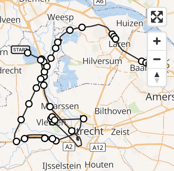 Vlucht Politiehelikopter PH-PXB van Abcoude naar Bunschoten-Spakenburg op zondag 15 september 2024 15:10