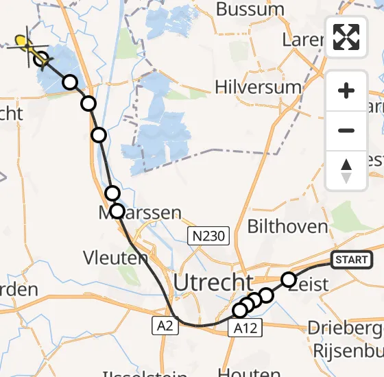 Vlucht Politiehelikopter PH-PXB van Zeist naar Abcoude op zondag 15 september 2024 16:20