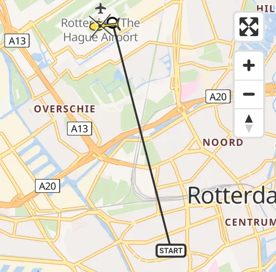 Vlucht Traumahelikopter PH-MAA van Erasmus MC naar Rotterdam The Hague Airport op zondag 15 september 2024 16:43